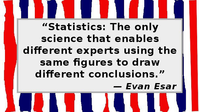 Statistics: The only science that enables different experts using the same figures to draw different conclusions.