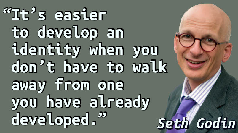 Quote with a portrait of Seth Godin.