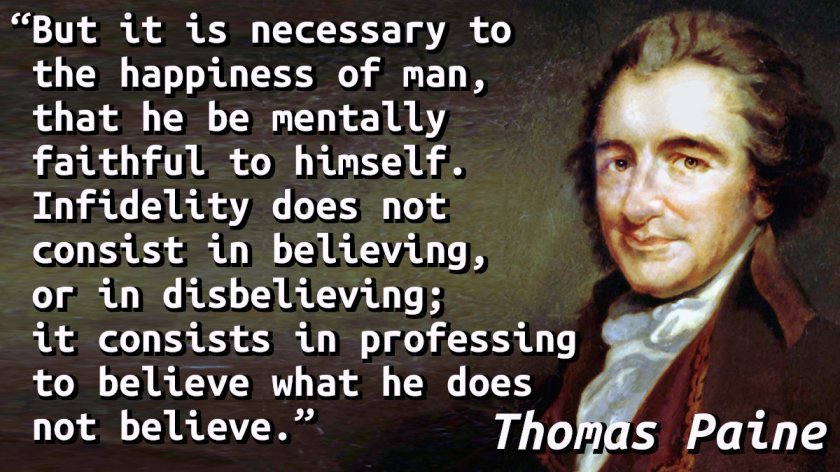 Quote with a portrait of Thomas Paine.