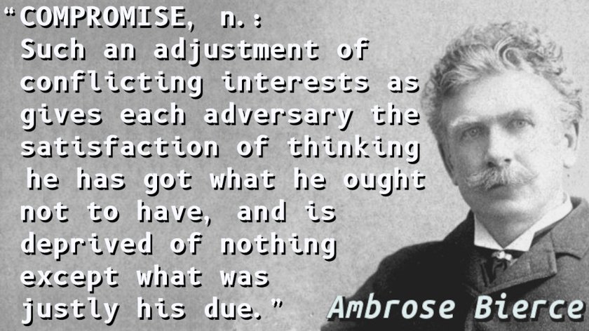 Quotation with a portrait of Ambrose Bierce in 1892.
