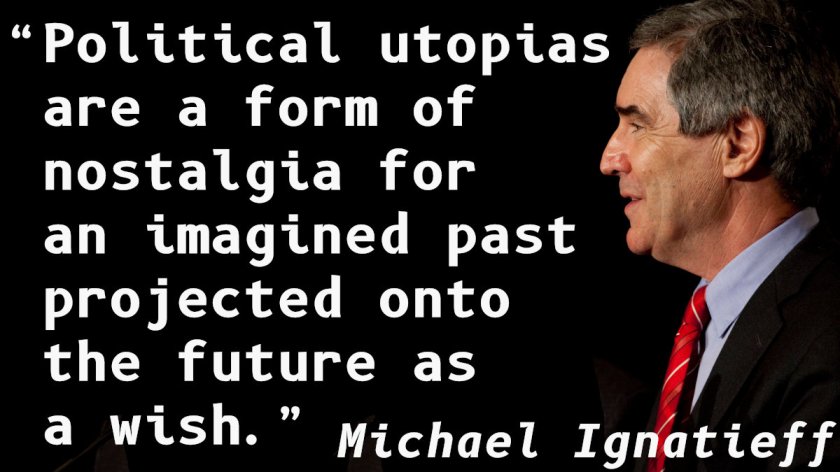 Quotation with a picture of Michael Ignatieff in 2011.